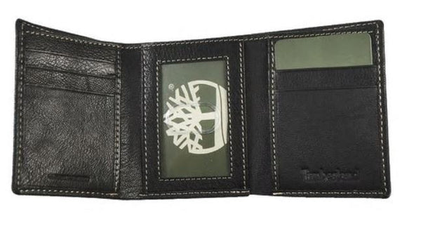 Timberland Mens Blix Slim Trifold Black Leather Wallet