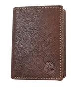 Timberland Mens Slim Blix Trifold Brown Leather Wallet