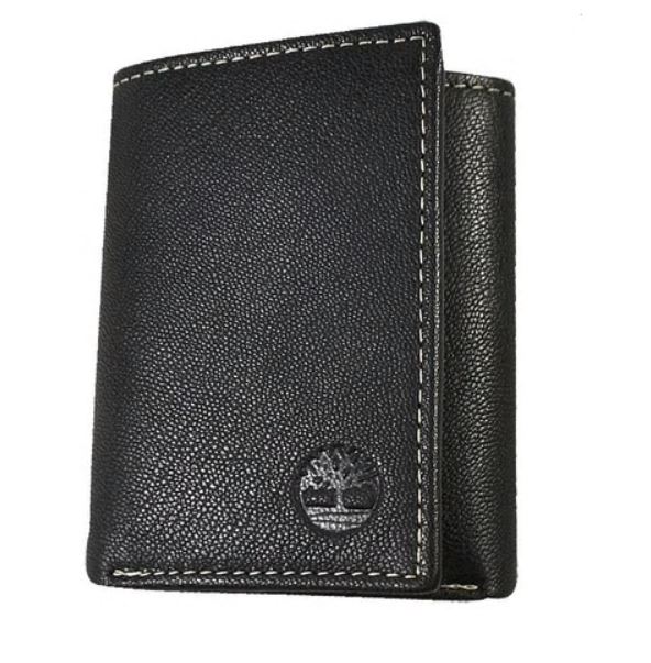 Timberland Mens Blix Slim Trifold Black Leather Wallet