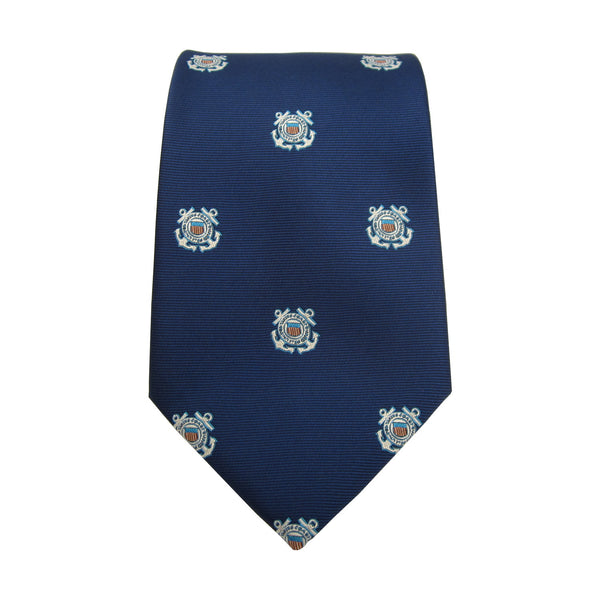 Coast Guard Woven Poly Neck Tie - Emblem