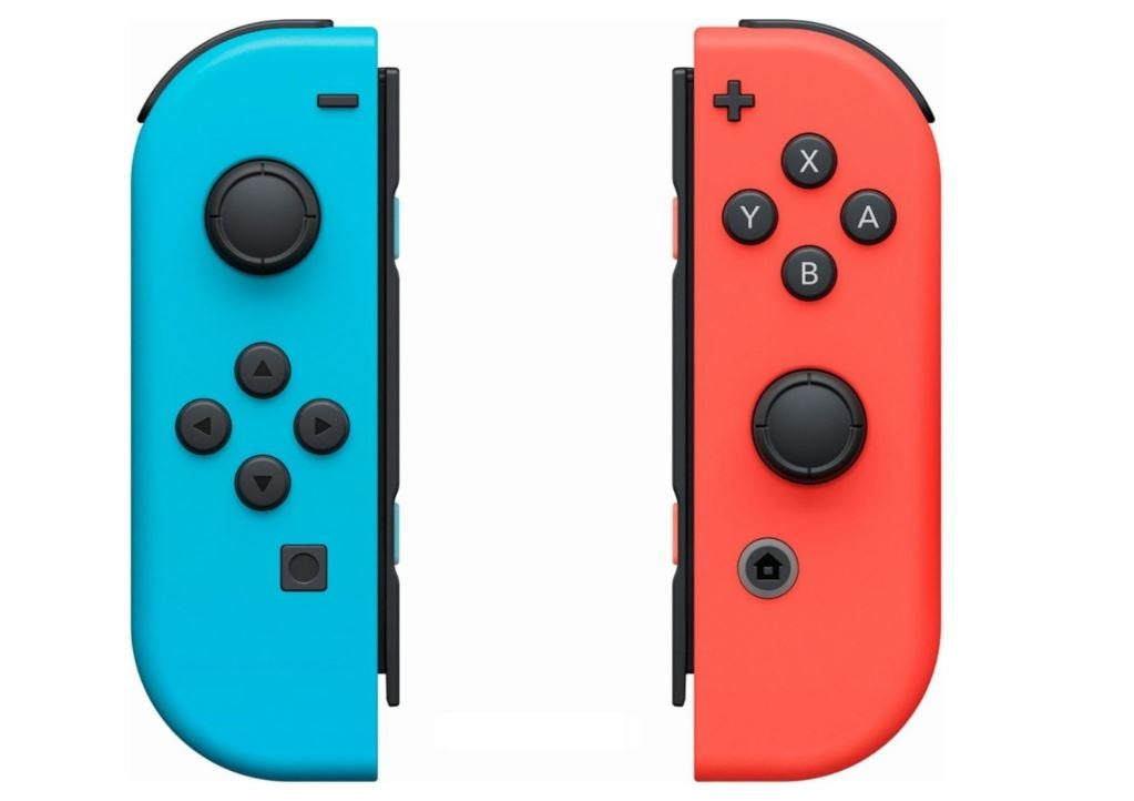 Nintendo Switch Joy Con L/R Wireless Controllers - Neon Red/Neon Blue