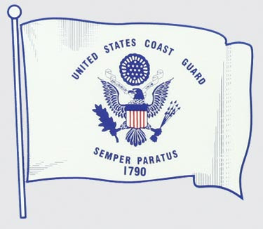 Coast Guard Decal - Wavy Flag