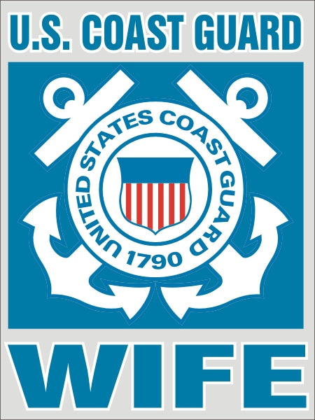 Coast Guard Bold Decal - Wife