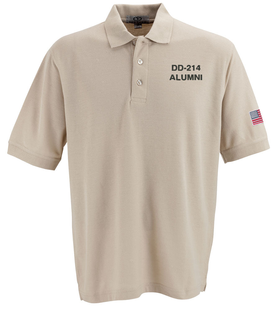 Coast Guard Mens DD-214 Alumni Short Sleeve Polo Shirt