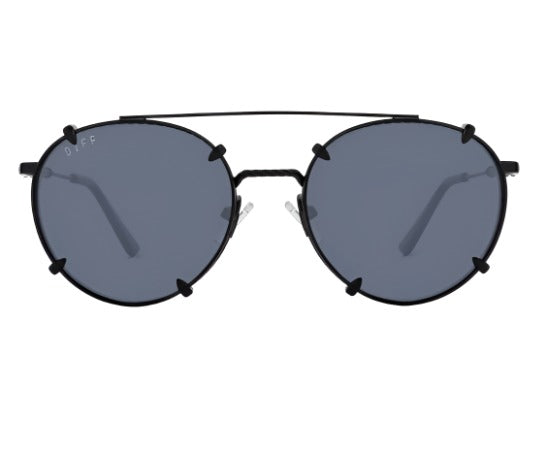 DIFF Charitable Eyewear Ravenclaw - Scholarly Matte Black Twighlight Blue - Non-Polarized Sunglasses