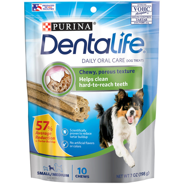 Purina DentaLife Daily Oral Care Small/Medium Dental Dog Treat - 10 Count