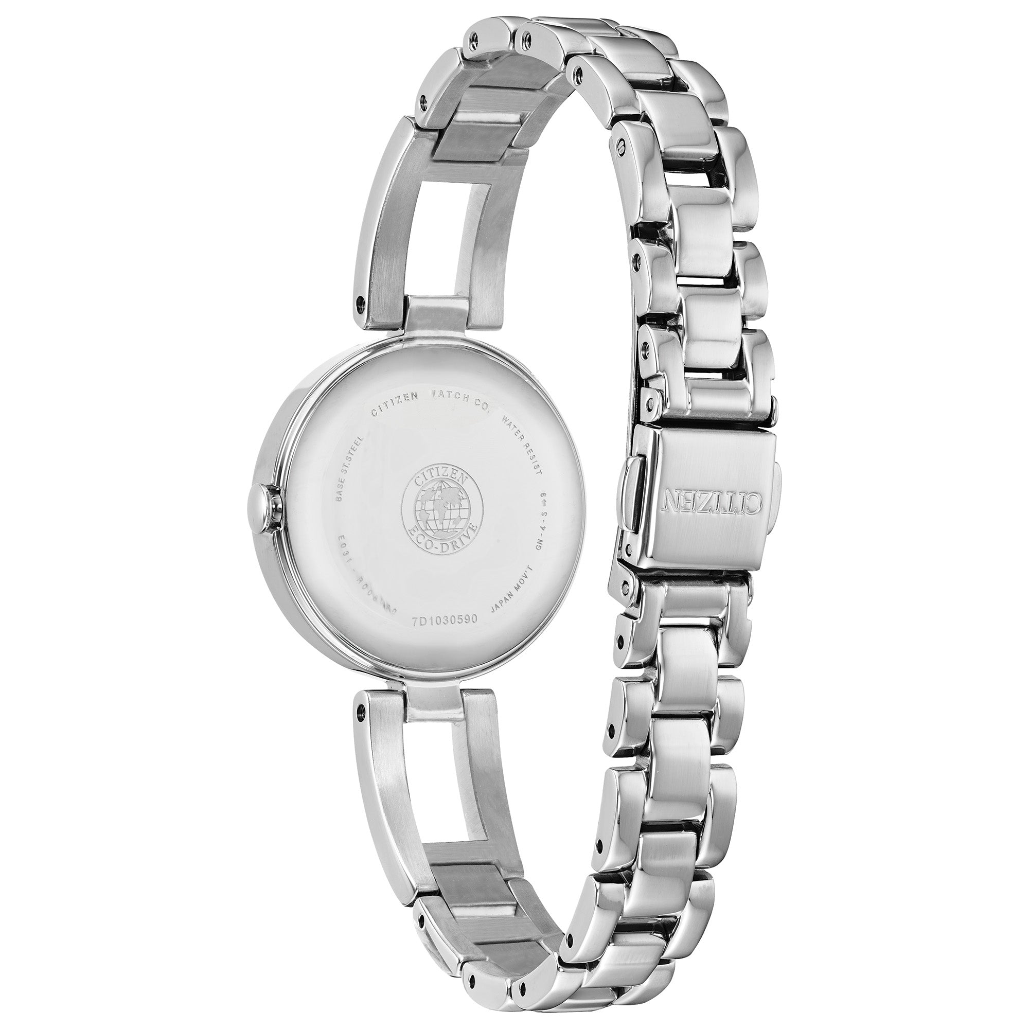 Citizen Womens Axiom Eco-Drive Watch - Silver-Tone Stainless Steel Bangle