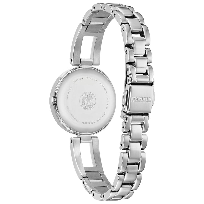 Citizen Womens Axiom Eco-Drive Watch - Silver-Tone Stainless Steel Bangle