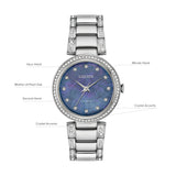 Citizen Womens Silhouette Crystal Eco-Drive Watch - Silver-Tone Stainless Steel Bracelet