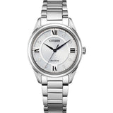 Citizen Womens Arezzo Eco-Drive Watch - Silver-Tone Stainless Steel Bracelet