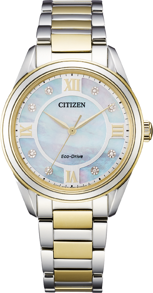 Citizen Womens Arezzo Eco-Drive Watch - Silver-Tone Stainless Steel Bracelet