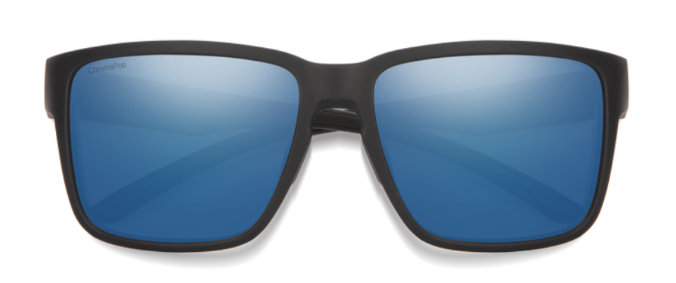Smith Emerge Matte Black Frame - ChromaPop Polarized Blue Mirror Lens - Polarized Sunglasses