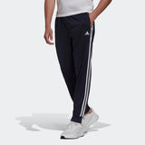 adidas Mens Essentials Warm-Up Tapered 3-Stripes Track Pants