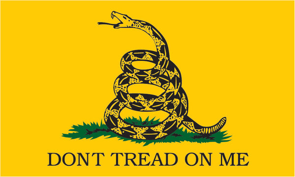 Coast Guard Flag - 3' x 5' Garden "Don't Tread on Me" With Canvas Headerand Brass Grommets