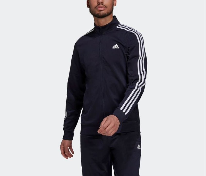 adidas Mens Essentials Warm-Up 3 Stripe Jacket