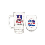 Team Sports America New York Giants Beer Mug & Stemless Wine Glass Gift Set