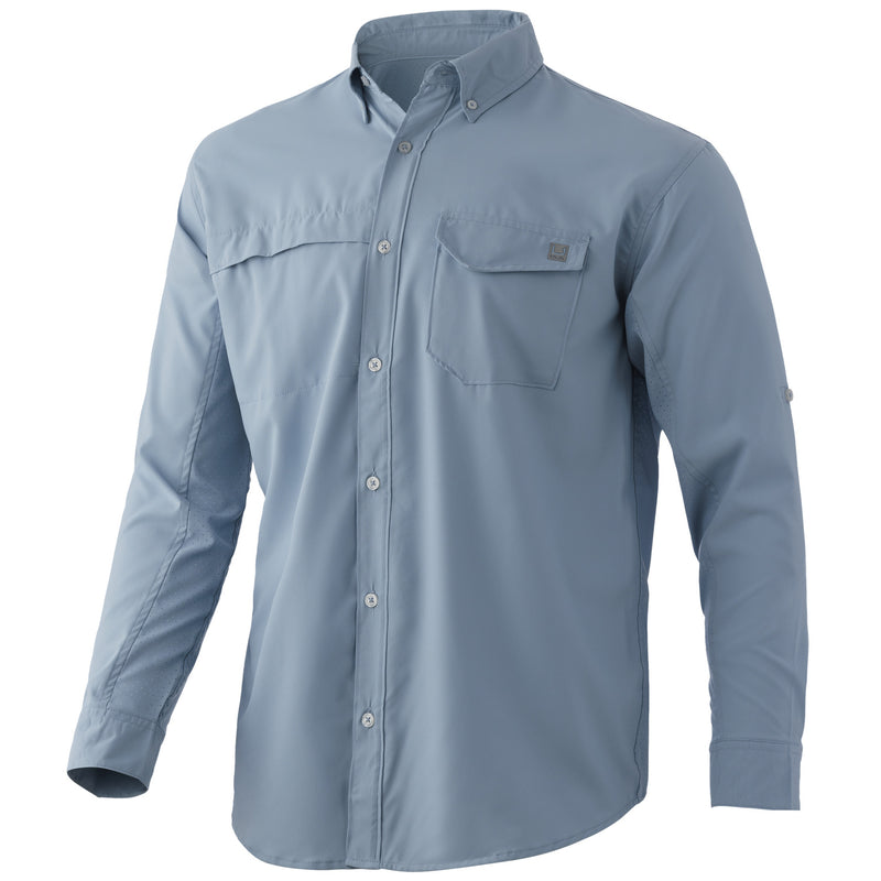 Huk Mens Tide Point Long Sleeve Button Up