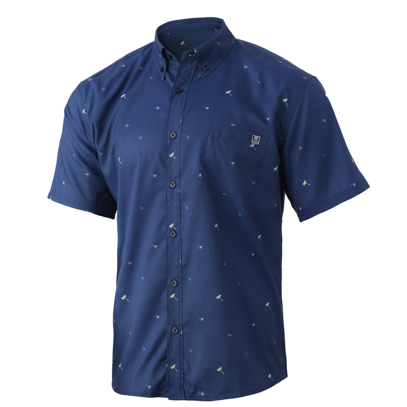 Huk Mens Fly Hooks Teaser Short Sleeve Shirt
