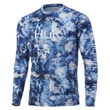 Huk Mens Mossy Oak Fracture Vented Pursuit Long Sleeve