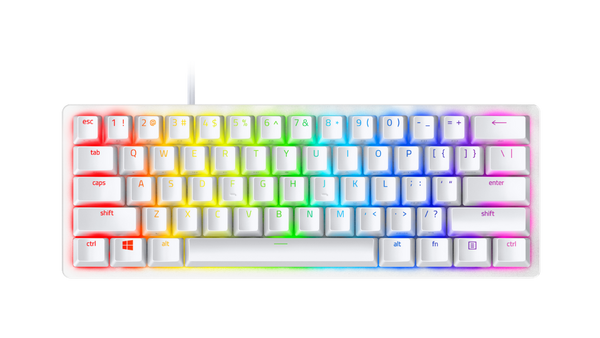Razer Huntsman Mini - 60% Optical Gaming Keyboard Mercury - Clicky Purple Switch