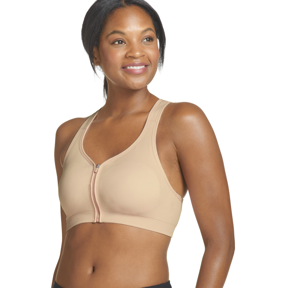 Jockey Womens Zip Front Seam Free Bra