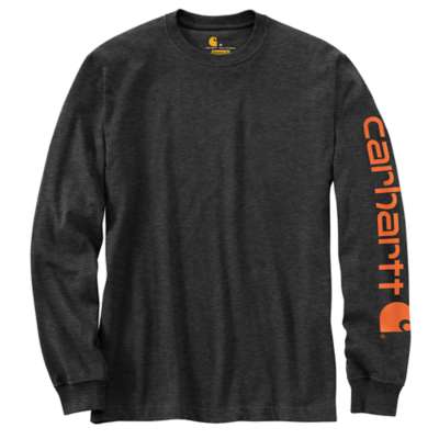 Carhartt Mens Signature Sleeve Logo Long Sleeve T-Shirt