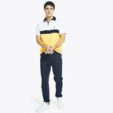 Nautica Mens Colorblock Jersey Short Sleeve Polo Shirt