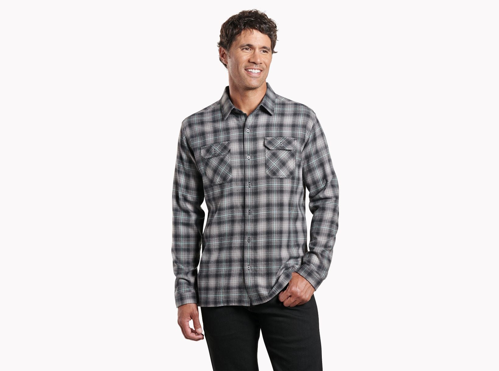 KÜHL Mens Dillingr Long Sleeve Flannel Shirt