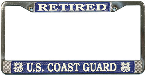 Coast Guard License Plate Frame - Retired
