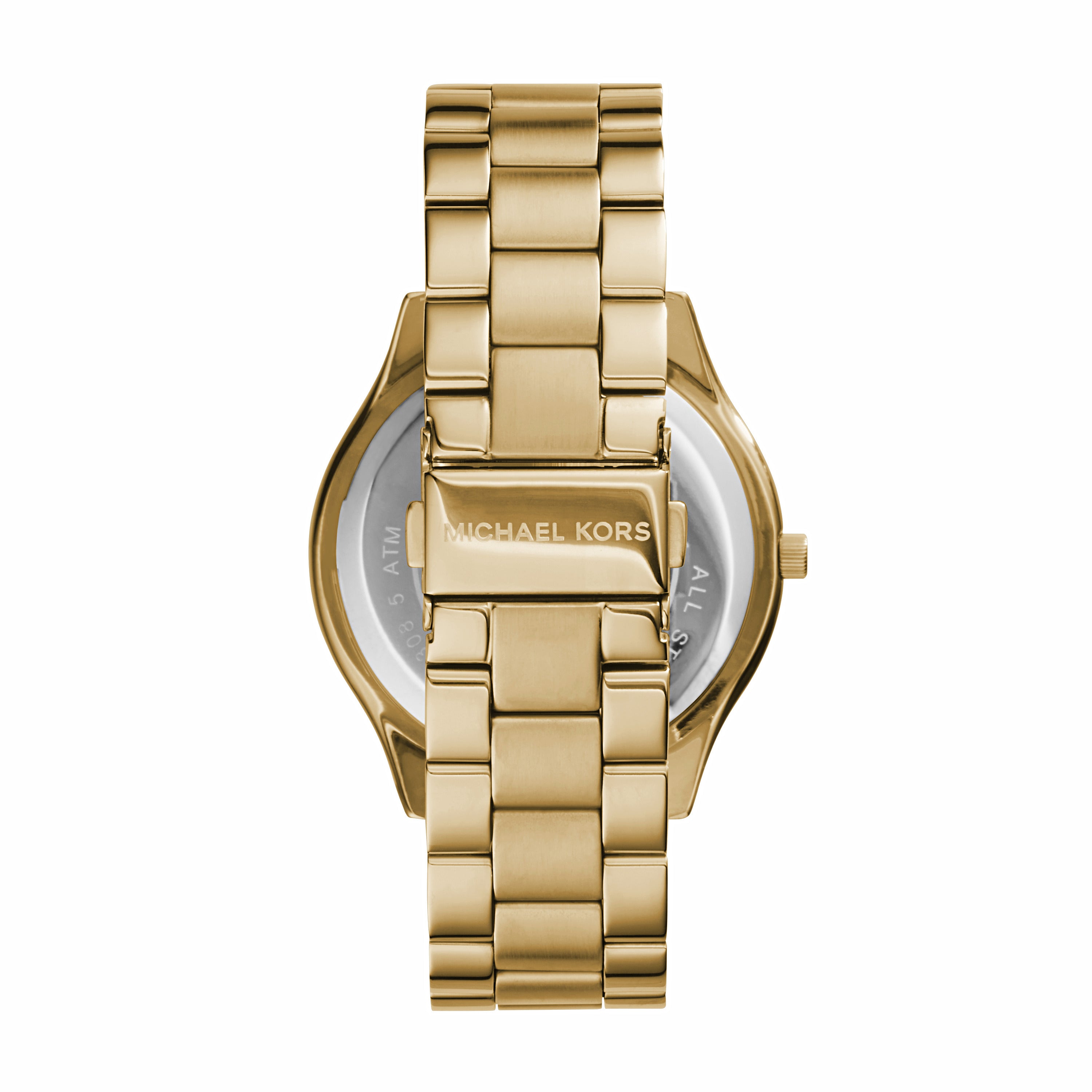 Michael Kors Womens Slim Runway Stainless Steel Watch - Gold-Tone