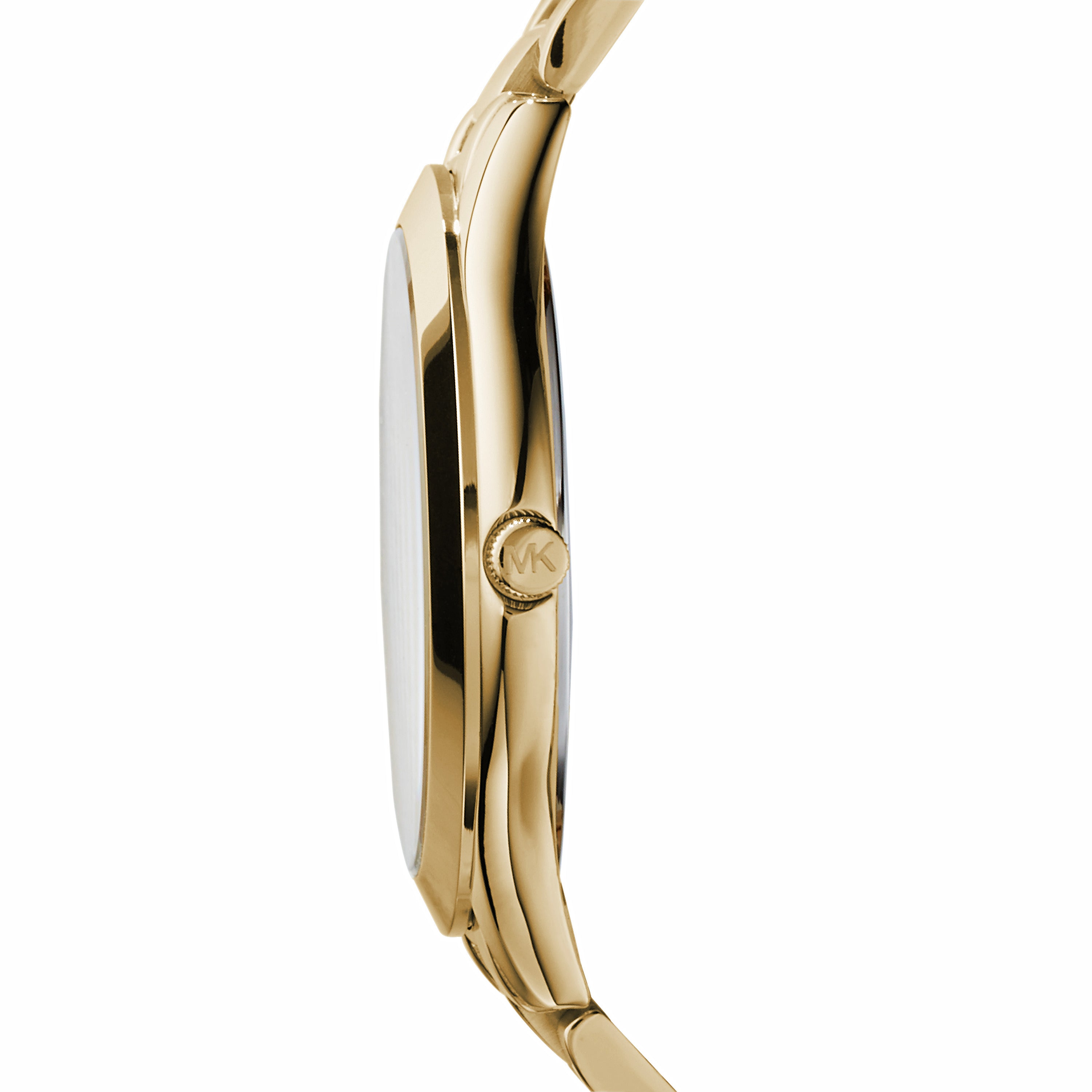 Michael Kors Womens Slim Runway Stainless Steel Watch - Gold-Tone