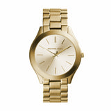 Michael Kors Womens Slim Runway Stainless Steel Watch - Gold-Tone