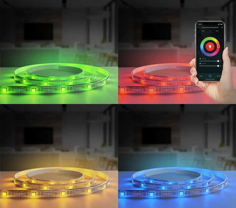 Monster Smart Illuminessence Multi Color & Multi White LED Light Strip – 6.5ft