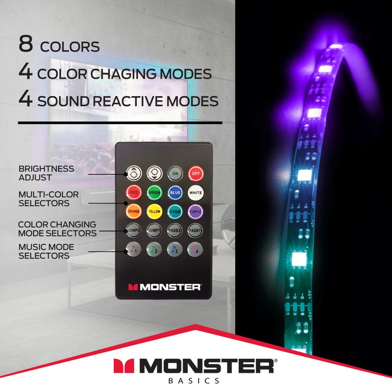 Monster Multi-Color Sound Reactive LED Light Strip