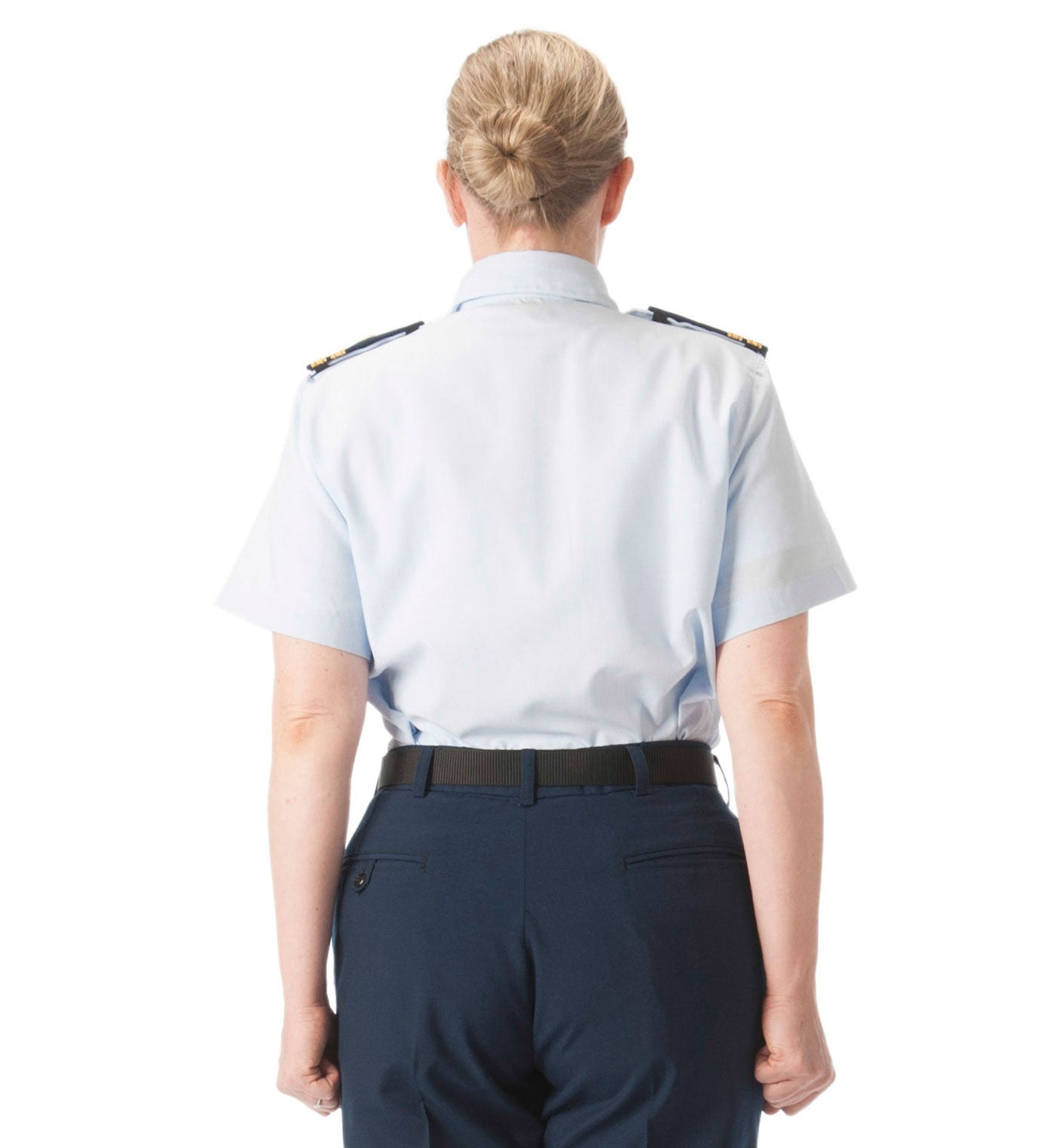 Female Light Blue Short Sleeve Dress Shirt (Trops)