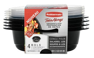 Rubbermaid Food Storage TakeAlongs Round Containers - 4 Cup - 4 Piece