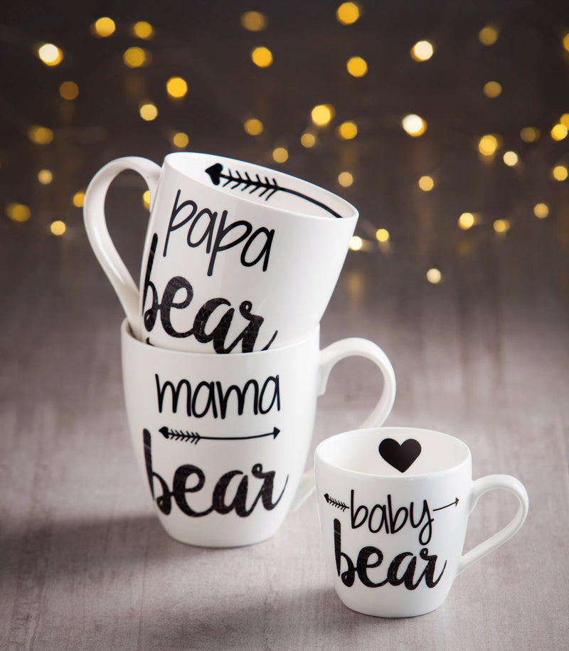 Evergreen Bear Family Ceramic Cup Gift Set