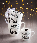 Evergreen Bear Family Ceramic Cup Gift Set