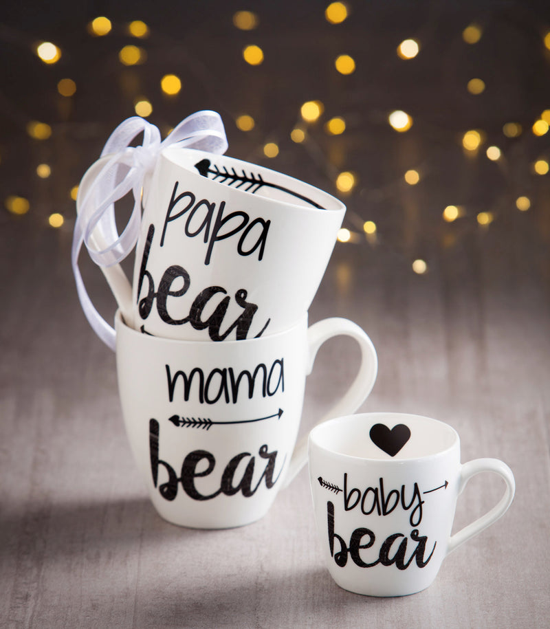 Evergreen Bear Family Ceramic Cup Gift Set