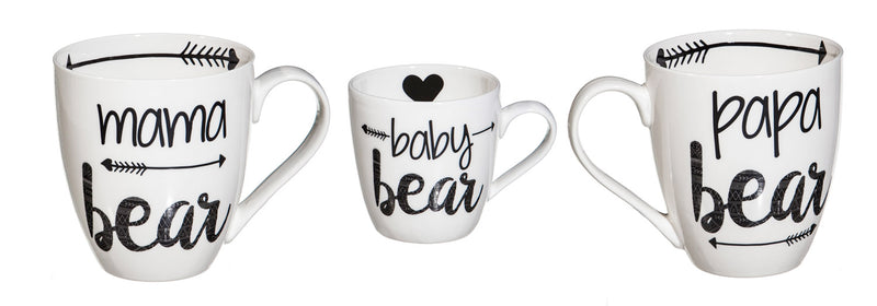Evergreen Bear Family Ceramic Cup Gift Set