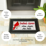 Evergreen When Angels Are Near Garden Burlap Flag and Sassafras Mat Set