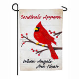 Evergreen When Angels Are Near Garden Burlap Flag and Sassafras Mat Set