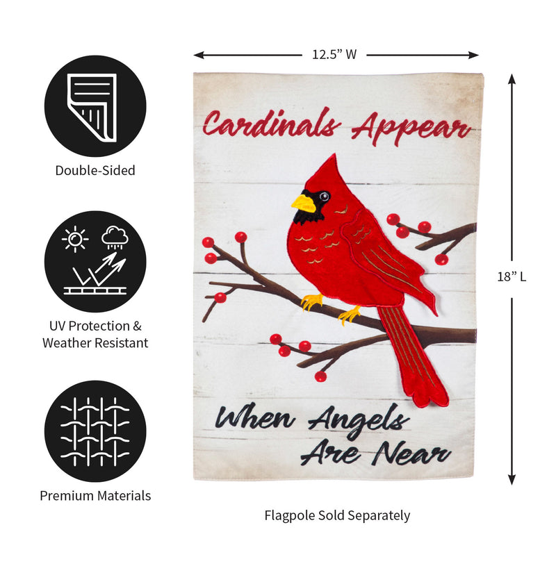 Evergreen When Angels Are Near Garden Burlap Flag and Sassafras Mat Set