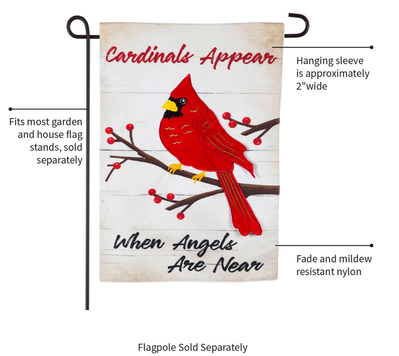 Evergreen When Angels Are Near Garden Burlap Flag and Sassafras Mat Set
