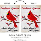 Evergreen When Angels Are Near Garden Burlap Flag and Sassafras Mat Set