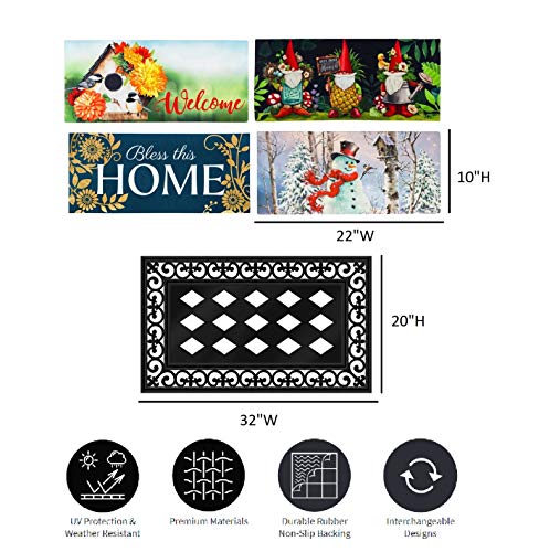 Evergreen Seasonal Sassafras Mats - Set of 5
