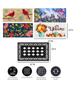 Evergreen Sassafras Seasonal Interchangeable Doormats - Set of 5