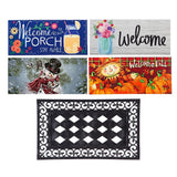 Evergreen Sassafras Seasonal Interchangeable Doormats - Set of 5