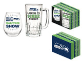 Team Sports America Seattle Seahawks Beer Mug & Stemless Wine Glass Gift Set