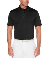 PGA Tour Mens Airflux Solid Mesh Golf Short Sleeve Polo Shirt